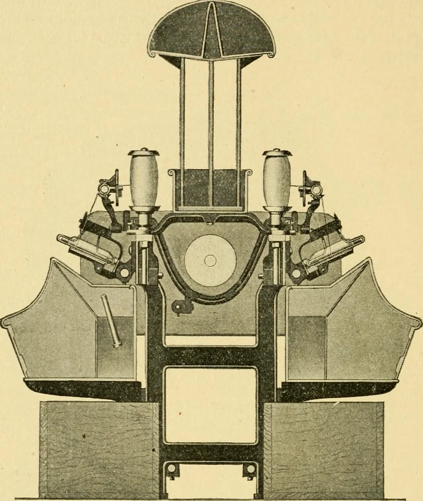 An illustration from Textile texts for cotton manufacturers : concerning the proper methods of equipping and running mills ... and a full list of the patented cotton machinery introduced and sold by the Draper Company, 1903, leaf 207