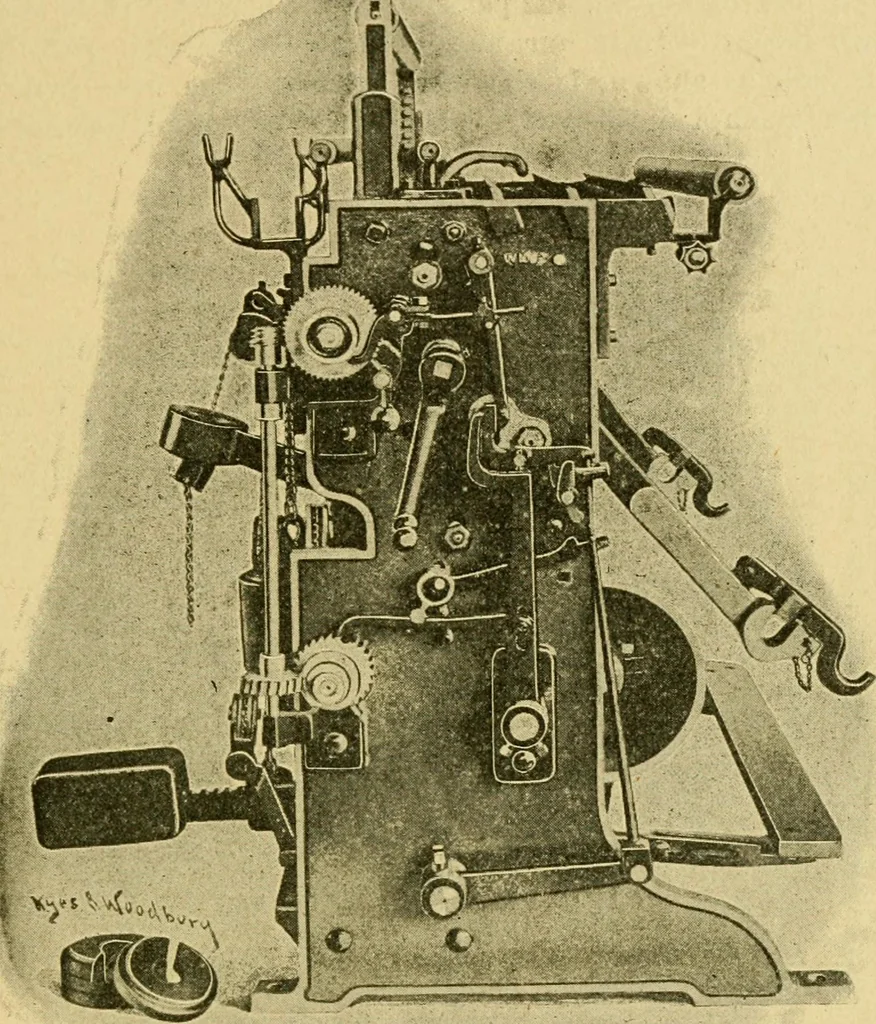An illustration from Textile texts for cotton manufacturers : concerning the proper methods of equipping and running mills ... and a full list of the patented cotton machinery introduced and sold by the Draper Company, 1903, leaf 212