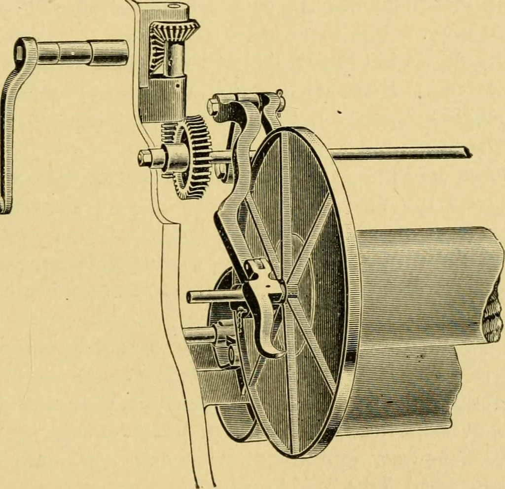 An illustration from Textile texts for cotton manufacturers : concerning the proper methods of equipping and running mills ... and a full list of the patented cotton machinery introduced and sold by the Draper Company, 1903, leaf 216