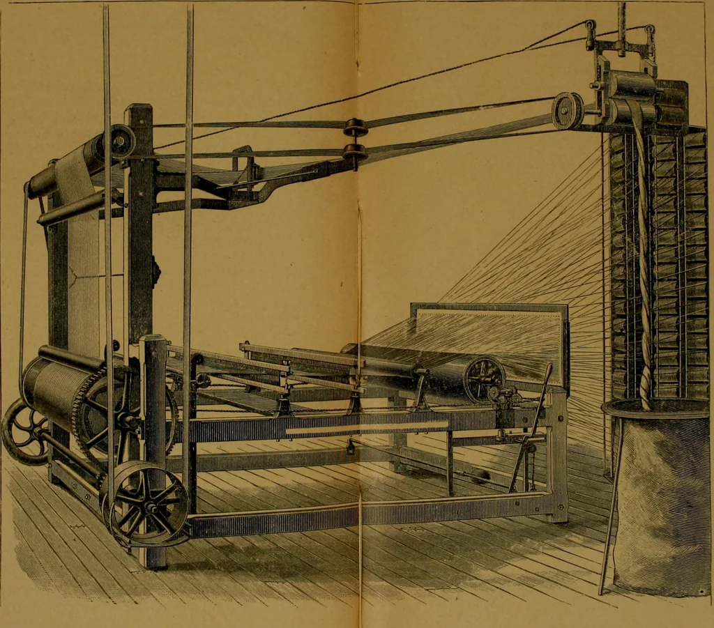 An illustration from Textile texts for cotton manufacturers : concerning the proper methods of equipping and running mills ... and a full list of the patented cotton machinery introduced and sold by the Draper Company, 1903, leaf 224