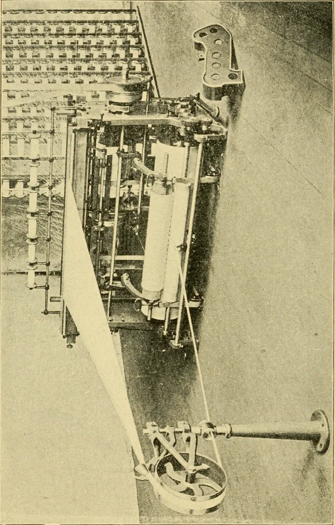 An illustration from Textile texts for cotton manufacturers : concerning the proper methods of equipping and running mills ... and a full list of the patented cotton machinery introduced and sold by the Draper Company, 1903, leaf 231
