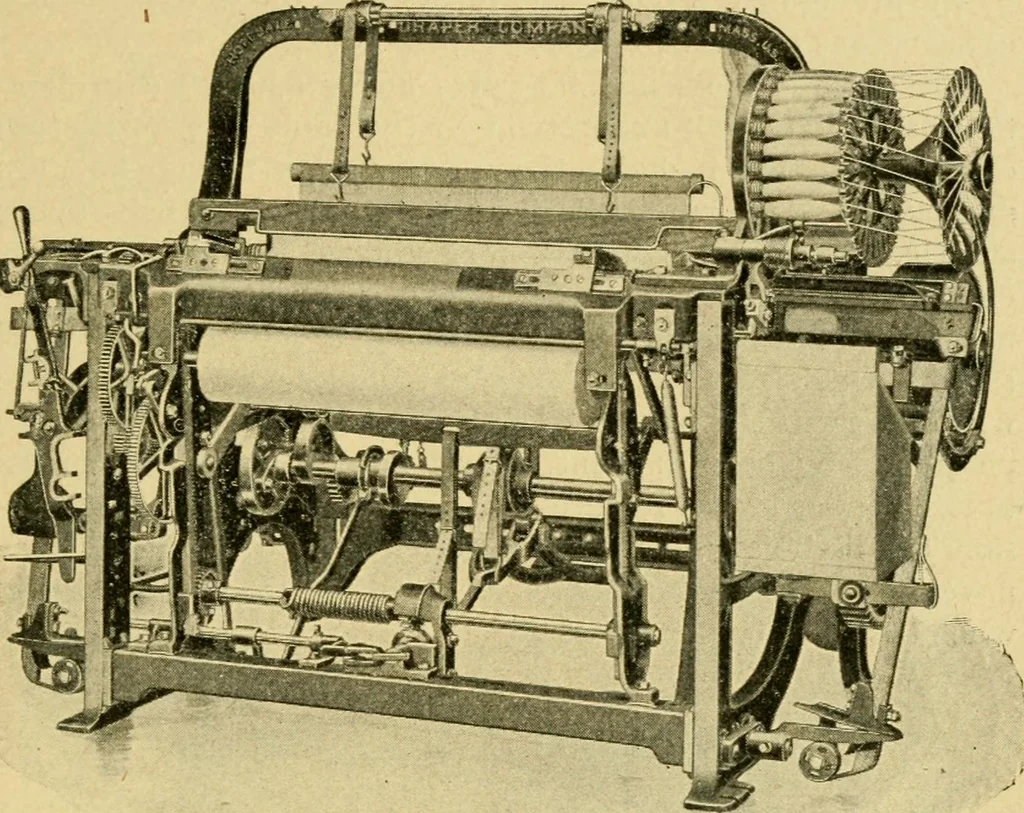 An illustration from Textile texts for cotton manufacturers : concerning the proper methods of equipping and running mills ... and a full list of the patented cotton machinery introduced and sold by the Draper Company, 1903, leaf 260
