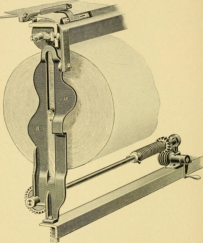 An illustration from Textile texts for cotton manufacturers : concerning the proper methods of equipping and running mills ... and a full list of the patented cotton machinery introduced and sold by the Draper Company, 1903, leaf 269