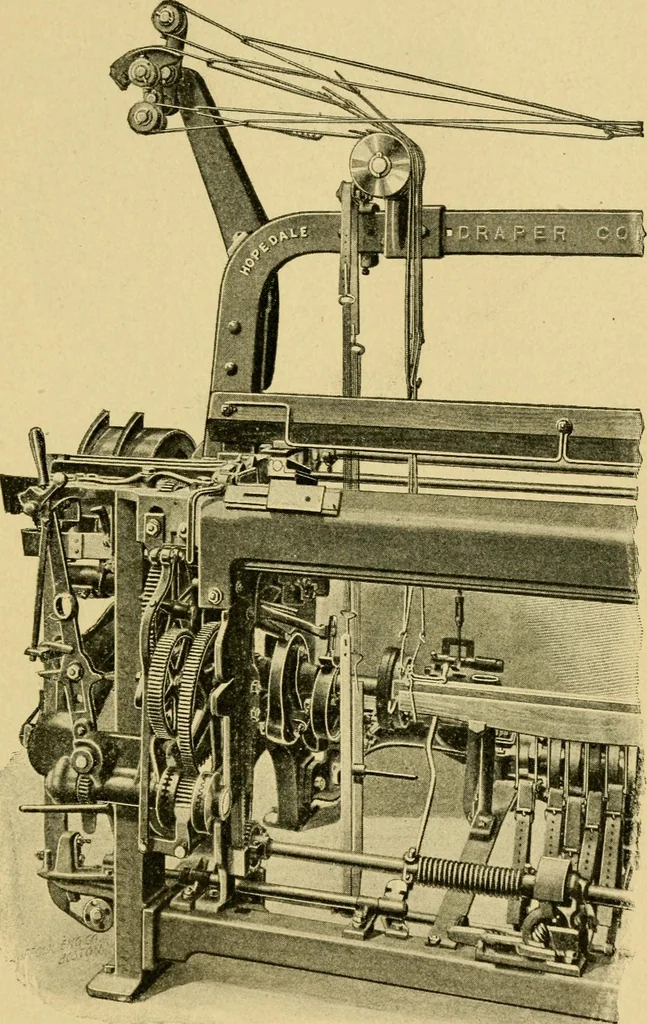 An illustration from Textile texts for cotton manufacturers : concerning the proper methods of equipping and running mills ... and a full list of the patented cotton machinery introduced and sold by the Draper Company, 1903, leaf 270