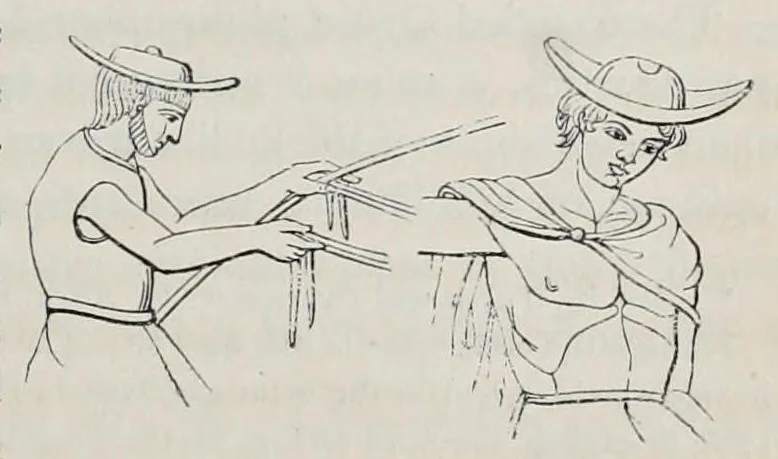 An illustration from Textrinum antiquorum : an account of the art of weaving among the ancients ..., 1843, leaf 453