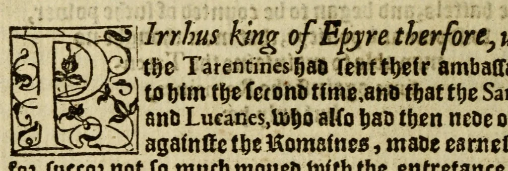 An illustration from Thabridgemente of the histories of Trogus Pompeius, 1570, leaf 210