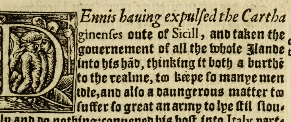 An illustration from Thabridgemente of the histories of Trogus Pompeius, 1570, leaf 225