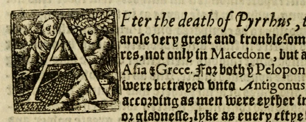 An illustration from Thabridgemente of the histories of Trogus Pompeius, 1570, leaf 270