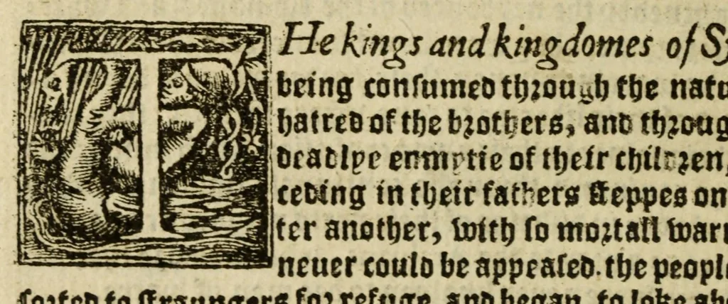 An illustration from Thabridgemente of the histories of Trogus Pompeius, 1570, leaf 356