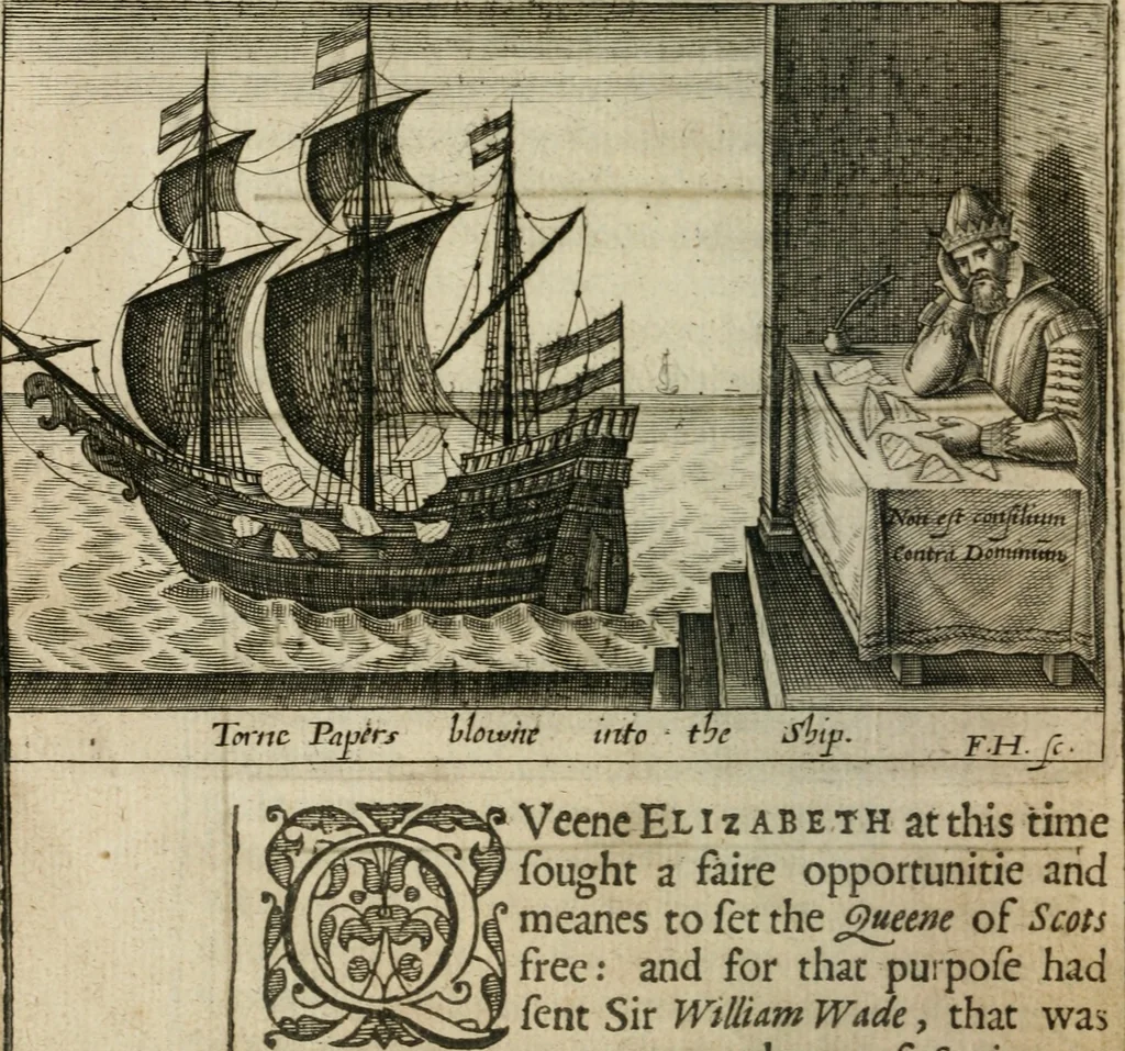 An illustration from A thankfull remembrance of Gods mercie. In an historical collection of the great and mercifull deliuerances of the church and state of England, since the gospell beganne here to flourish, from the beginning of Queene Elizabeth, 1630, leaf 101