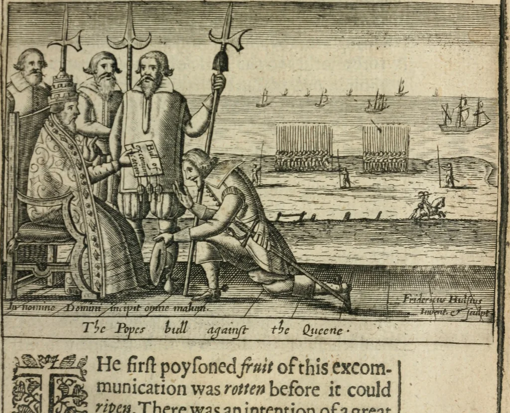 An illustration from A thankfull remembrance of Gods mercie. In an historical collection of the great and mercifull deliuerances of the church and state of England, since the gospell beganne here to flourish, from the beginning of Queene Elizabeth, 1630, leaf 32