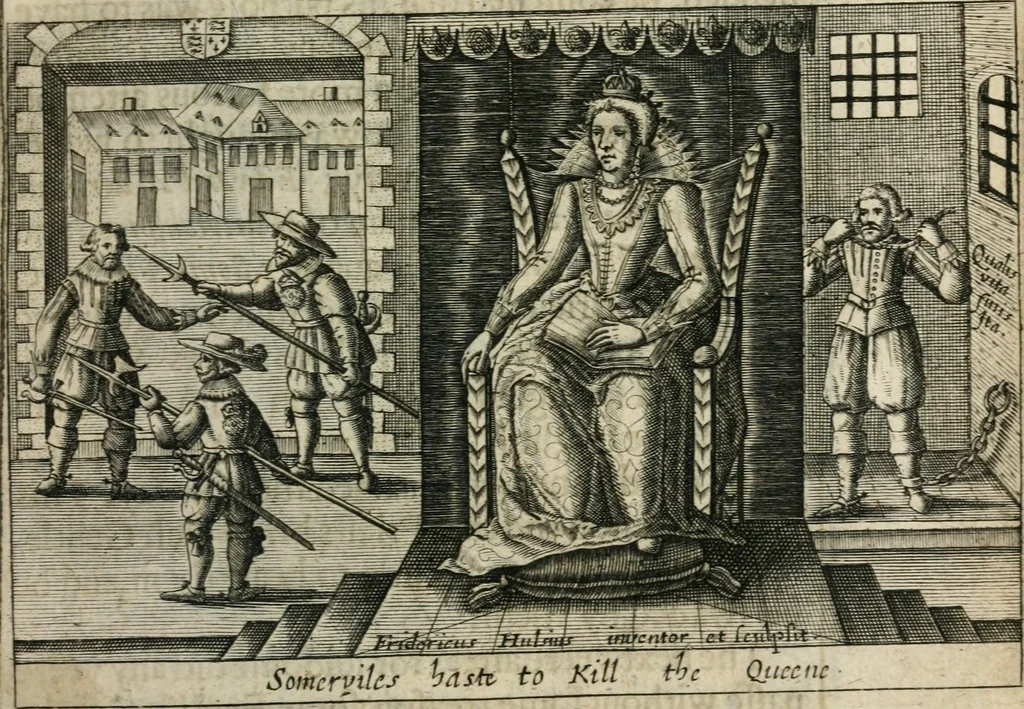 An illustration from A thankfull remembrance of Gods mercie. In an historical collection of the great and mercifull deliuerances of the church and state of England, since the gospell beganne here to flourish, from the beginning of Queene Elizabeth, 1630, leaf 90