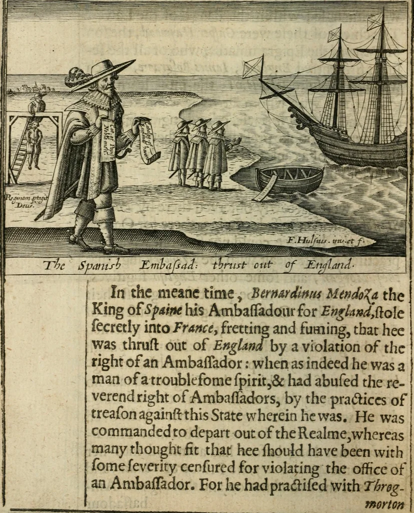 An illustration from A thankfull remembrance of Gods mercie. In an historical collection of the great and mercifull deliuerances of the church and state of England, since the gospell beganne here to flourish, from the beginning of Queene Elizabeth, 1630, leaf 95