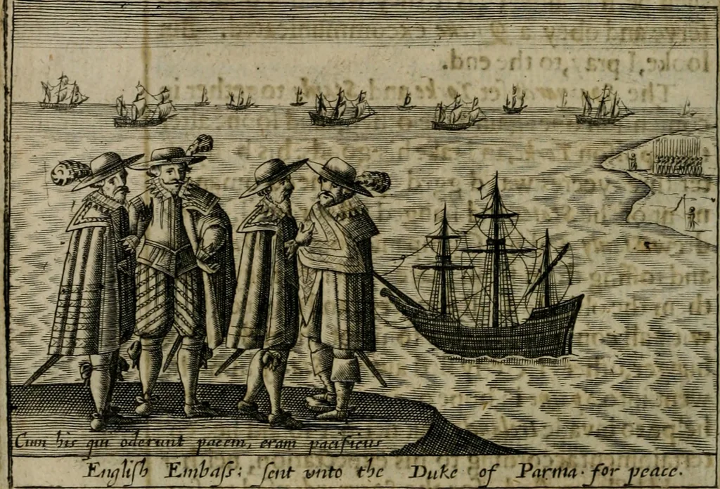 An illustration from A thankfvll remembrance of Gods mercie : in a historicall collection of the great and mercifull deliuerances of the church and state of England, since the Gospell beganne here to flourish, from the beginning of Queene Elizabeth, 1630, leaf 143