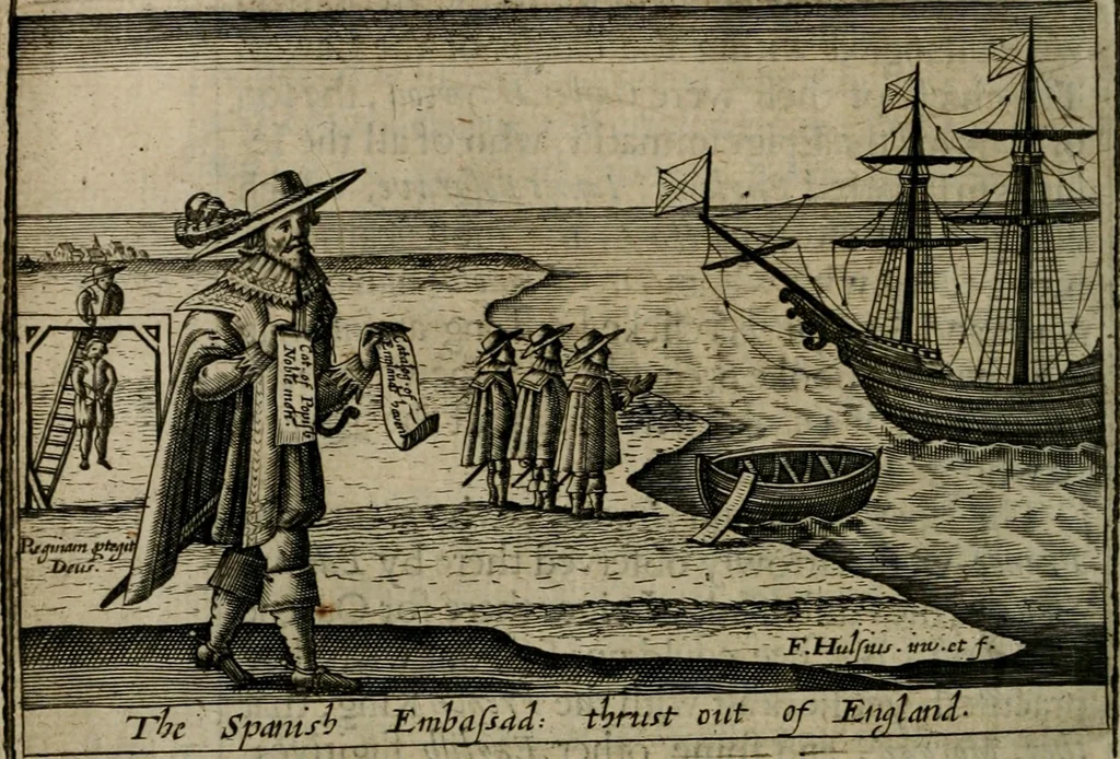 An illustration from A thankfvll remembrance of Gods mercie : in a historicall collection of the great and mercifull deliuerances of the church and state of England, since the Gospell beganne here to flourish, from the beginning of Queene Elizabeth, 1630, leaf 91