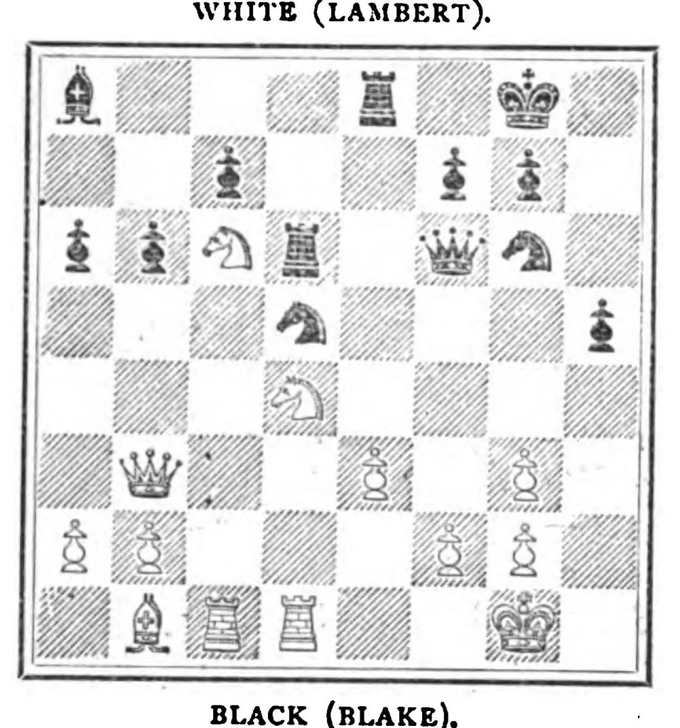 An illustration from The British Chess Magazine Volume 12 1892, 1892, leaf 99
