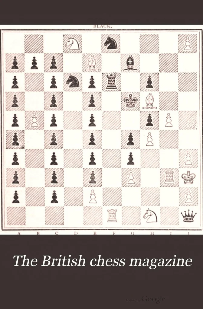 An illustration from The British Chess Magazine Volume 13 1893, 1893, leaf 1