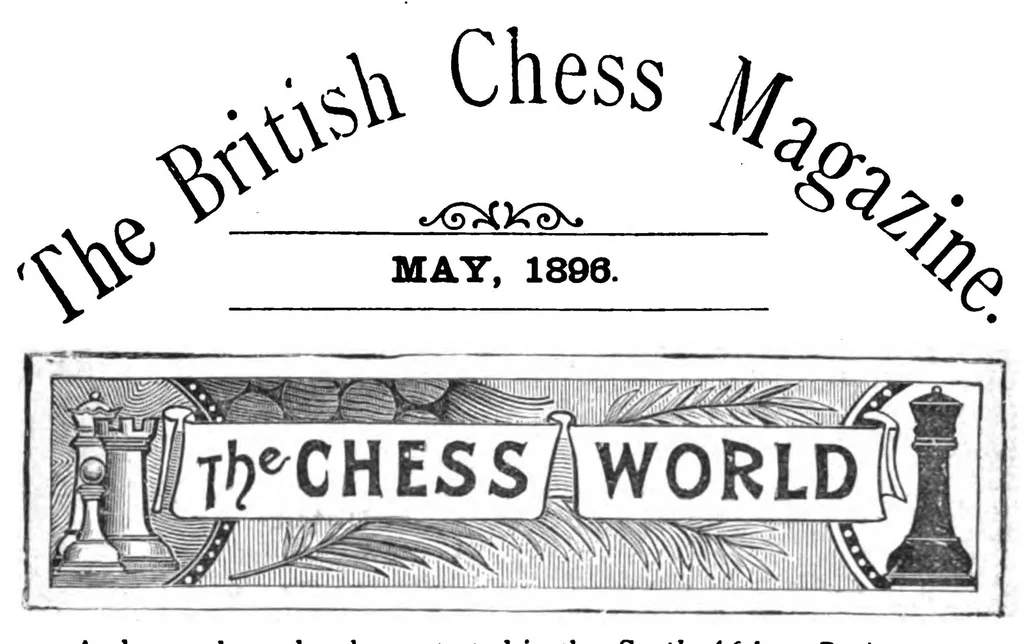 An illustration from The British Chess Magazine Volume 16 1896, 1896, leaf 195