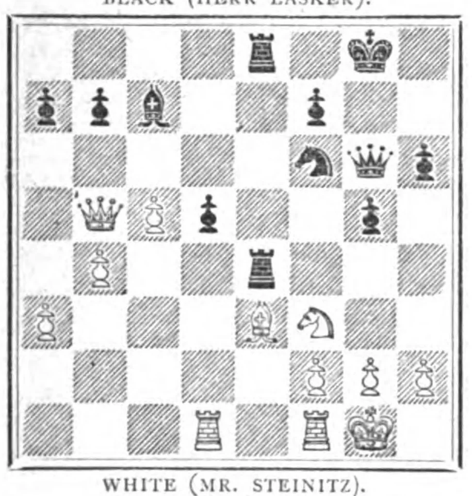 An illustration from The British Chess Magazine Volume 16 1896, 1896, leaf 392