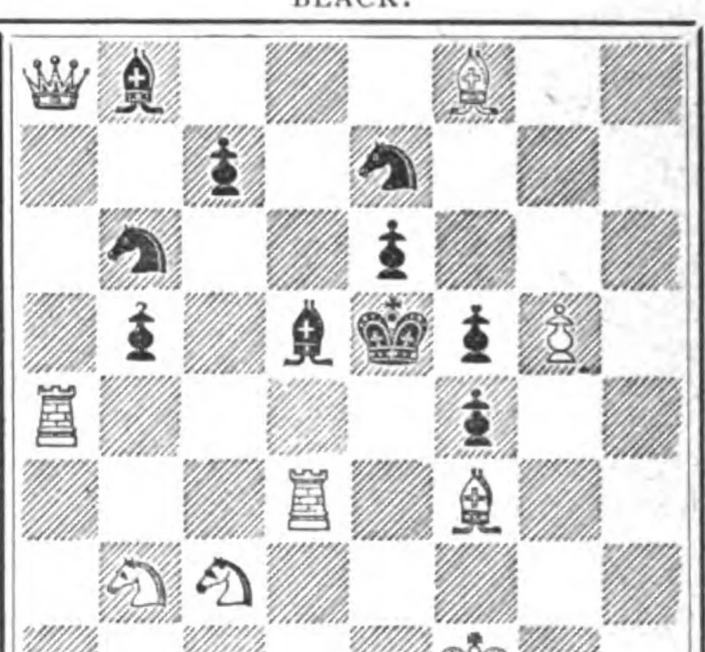 An illustration from The British Chess Magazine Volume 16 1896, 1896, leaf 493