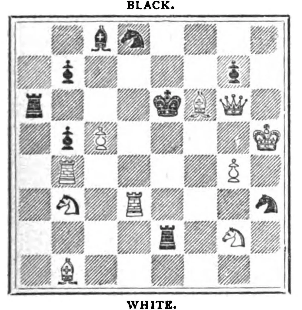 An illustration from The British Chess Magazine Volume 18 1898, 1898, leaf 457