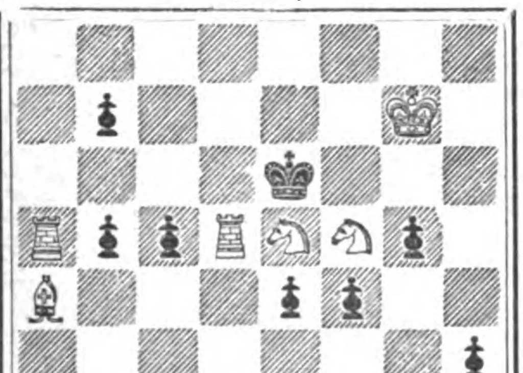 An illustration from The British Chess Magazine Volume 19 1899, 1899, leaf 419