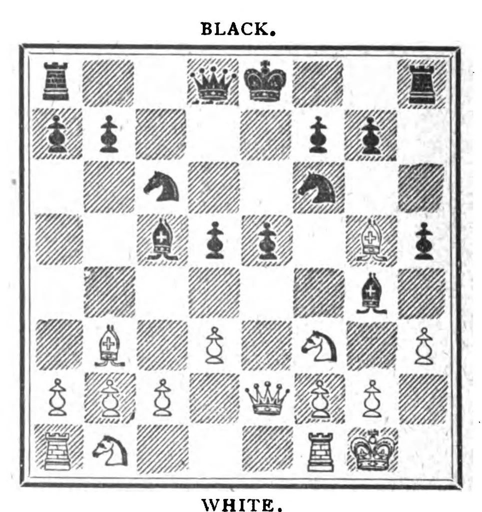 An illustration from The British Chess Magazine Volume 20 1900, 1900, leaf 93