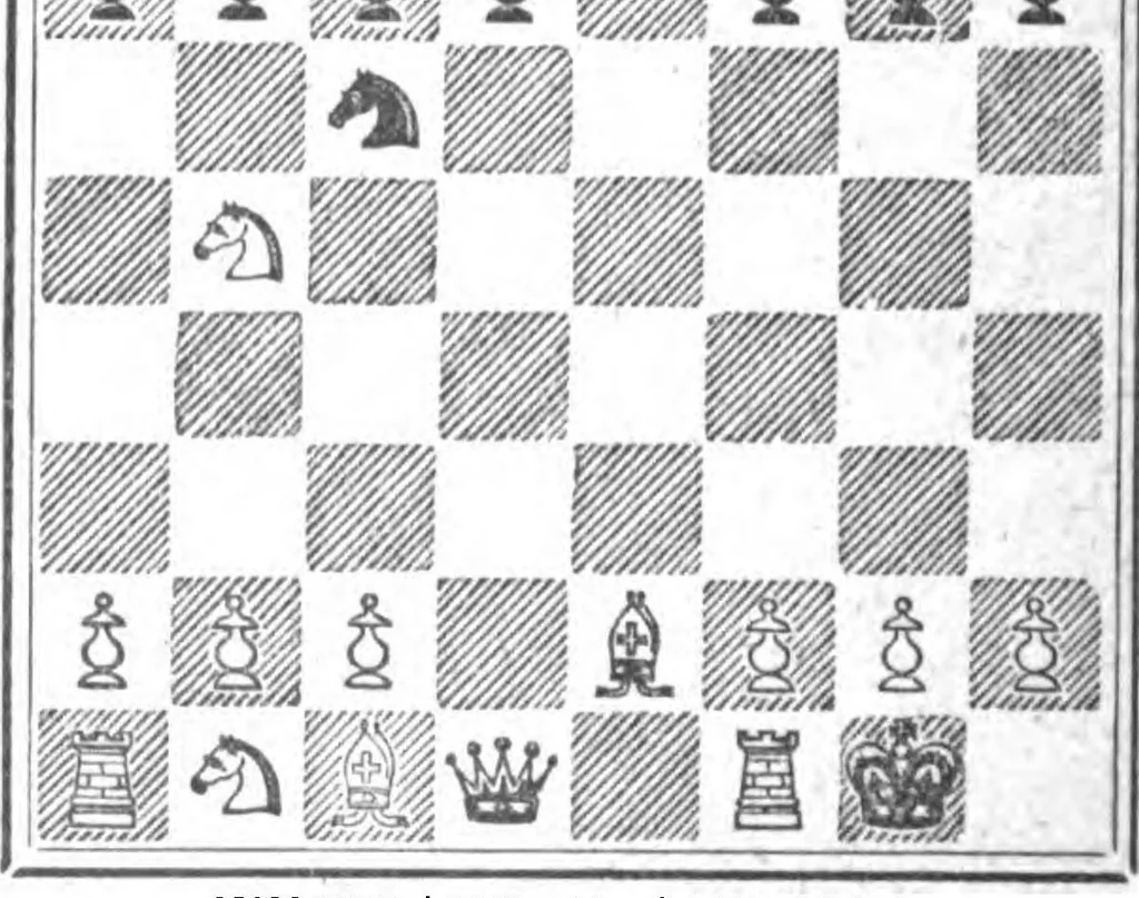 An illustration from The British Chess Magazine Volume 26 1906, 1906, leaf 322