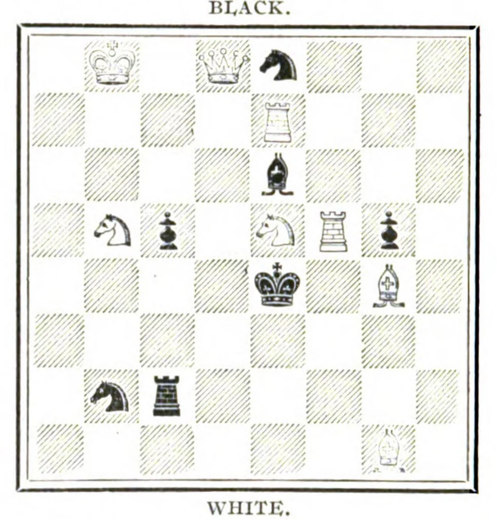 An illustration from The British Chess Magazine Volume 29 1909, 1909, leaf 390