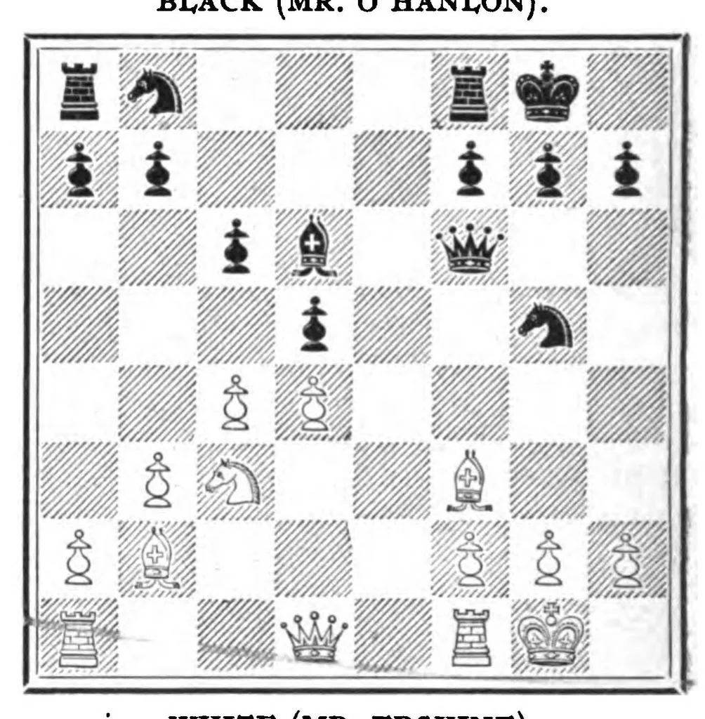 An illustration from The British Chess Magazine Volume 29 1909, 1909, leaf 74