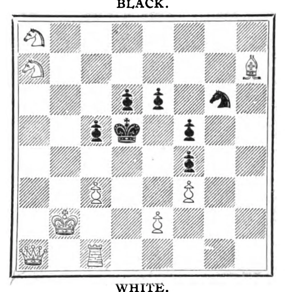 An illustration from The British Chess Magazine Volume 30 1910, 1910, leaf 155
