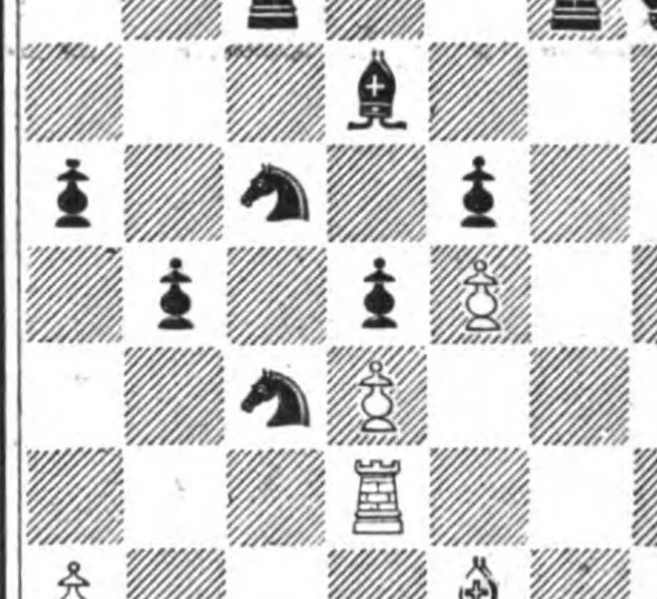 An illustration from The British Chess Magazine Volume 34 1914, 1914, leaf 46