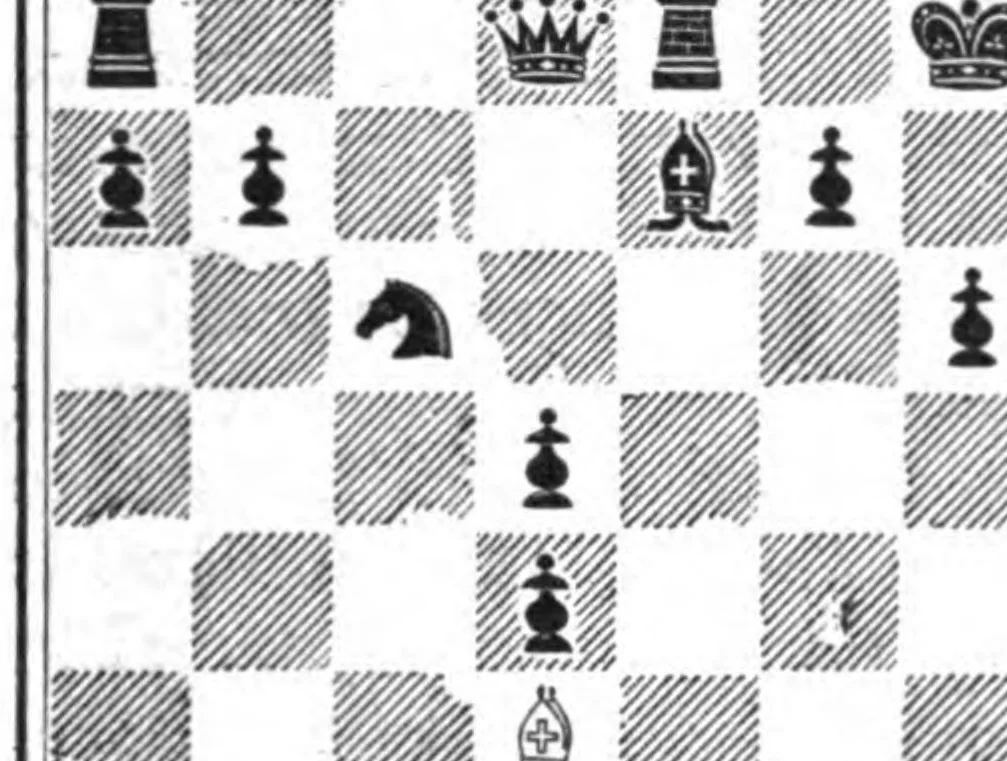An illustration from The British Chess Magazine Volume 35 1915, 1915, leaf 171