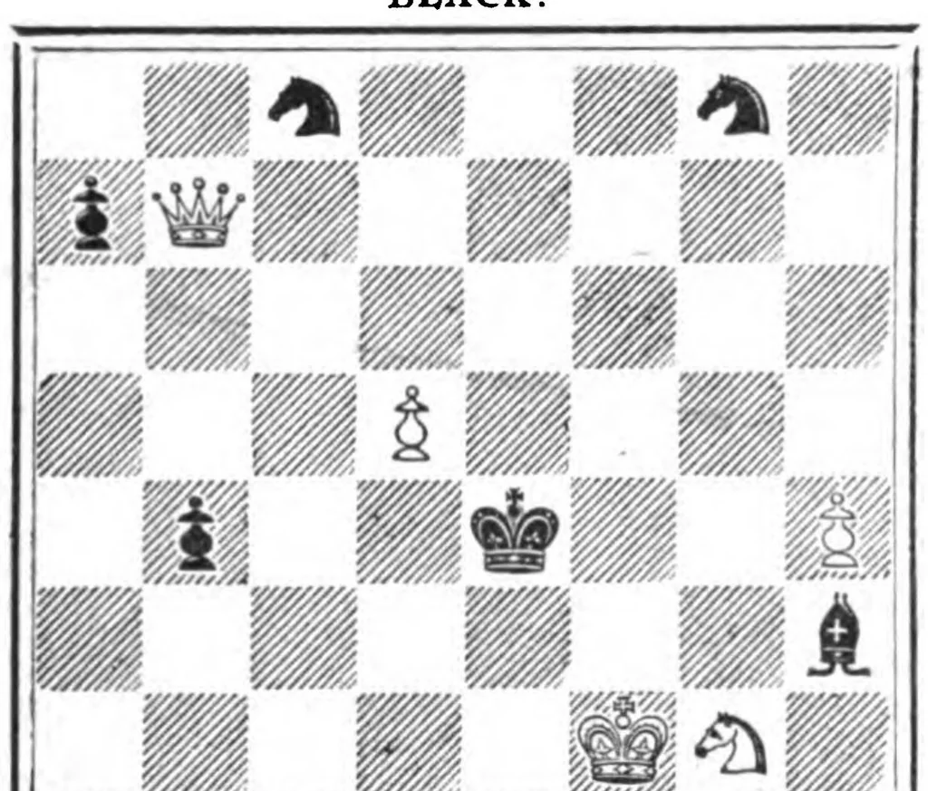 An illustration from The British Chess Magazine Volume 35 1915, 1915, leaf 223