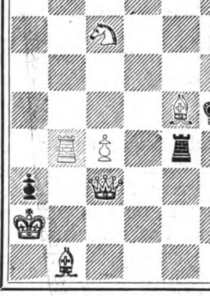 An illustration from The British Chess Magazine Volume 35 1915, 1915, leaf 401