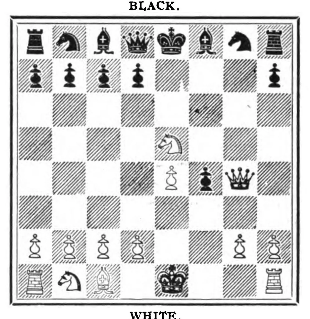 An illustration from The British Chess Magazine Volume 37 1917, 1917, leaf 235