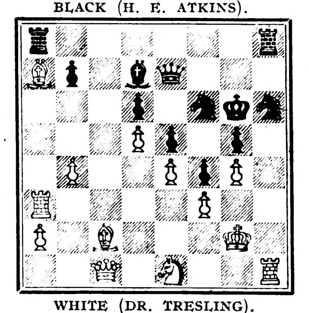 An illustration from The British Chess Magazine Volume 37 1917, 1917, leaf 397