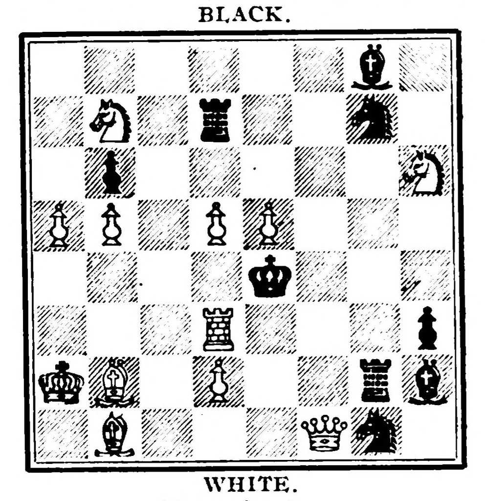 An illustration from The British Chess Magazine Volume 38 1918, 1918, leaf 149
