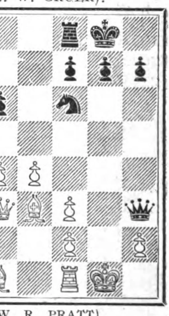 An illustration from The British Chess Magazine Volume 38 1918, 1918, leaf 176