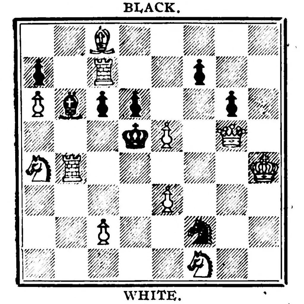 An illustration from The British Chess Magazine Volume 38 1918, 1918, leaf 284