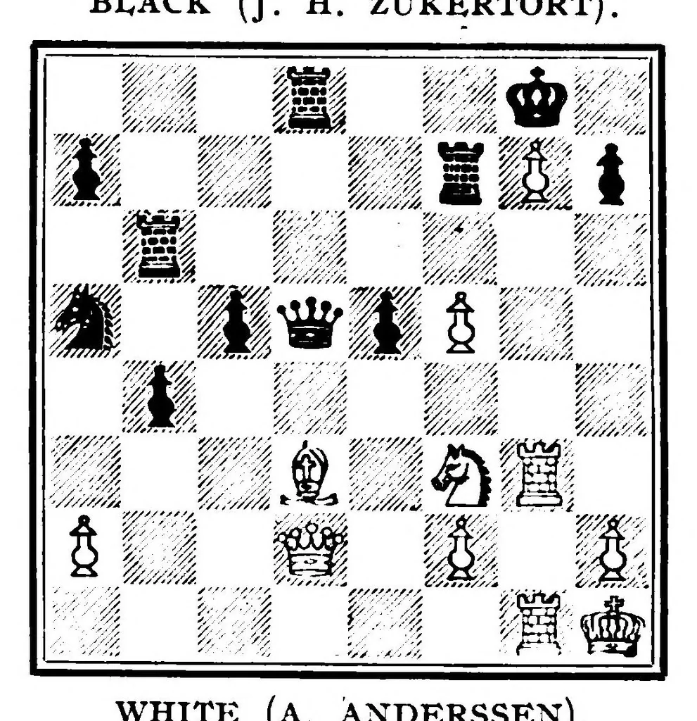 An illustration from The British Chess Magazine Volume 38 1918, 1918, leaf 56