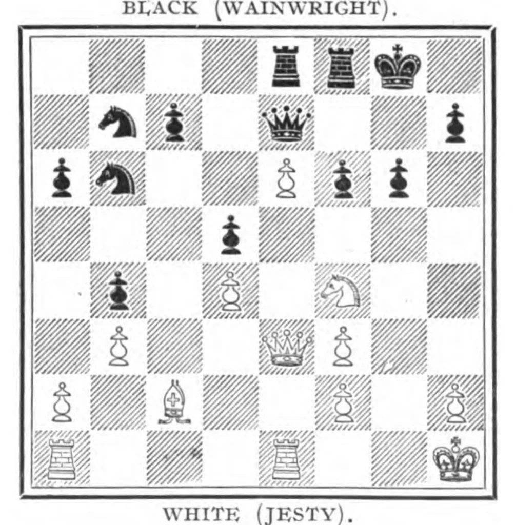 An illustration from The British Chess Magazine Volume 38 1918, 1918, leaf 73