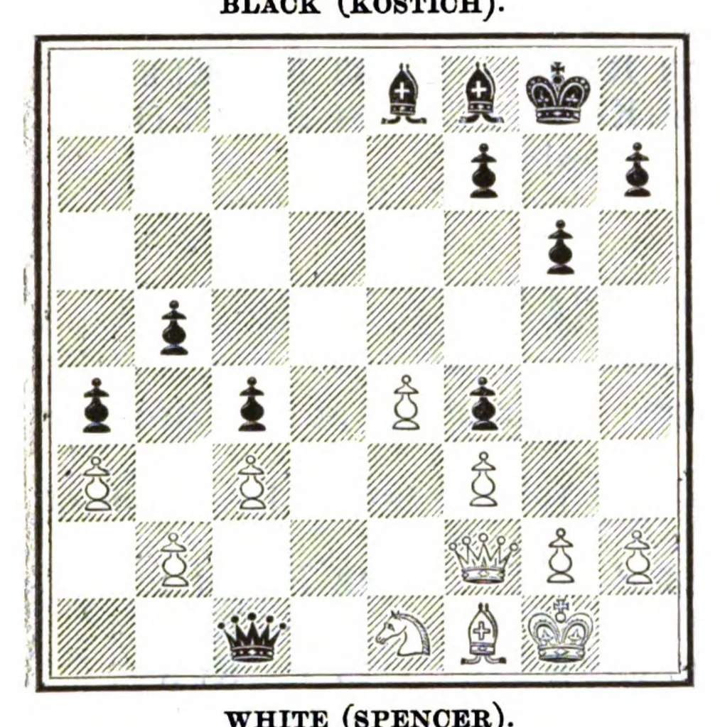 An illustration from The British Chess Magazine Volume 40 1920, 1920, leaf 172
