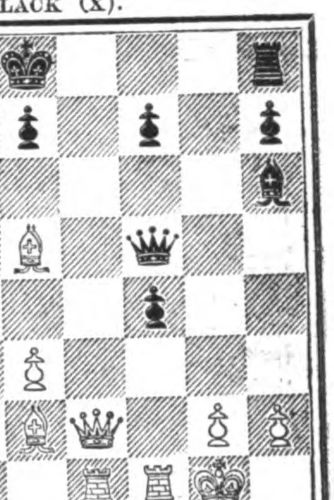 An illustration from The British Chess Magazine Volume 40 1920, 1920, leaf 65