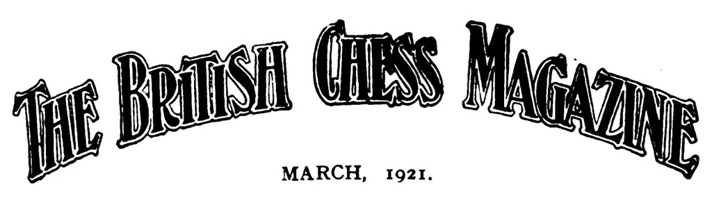 An illustration from The British Chess Magazine Volume 41 1921, 1921, leaf 102