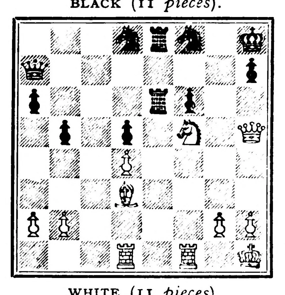 An illustration from The British Chess Magazine Volume 41 1921, 1921, leaf 483