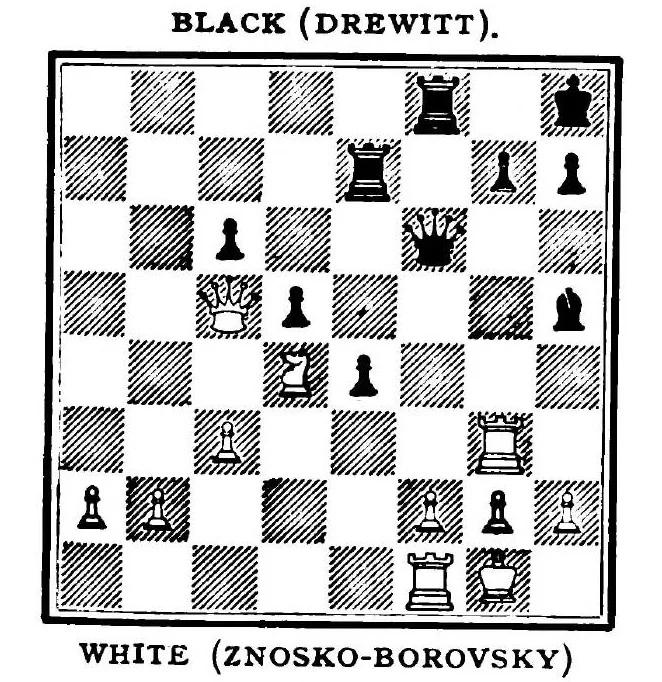 An illustration from The British Chess Magazine Volume 48 1928, 1928, leaf 226