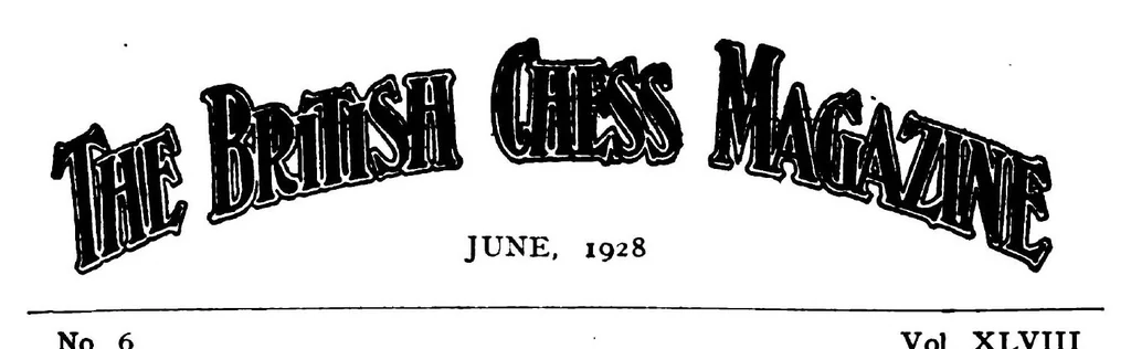 An illustration from The British Chess Magazine Volume 48 1928, 1928, leaf 240