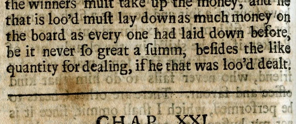 An illustration from The compleat gamester; 1710, 1710, leaf 123