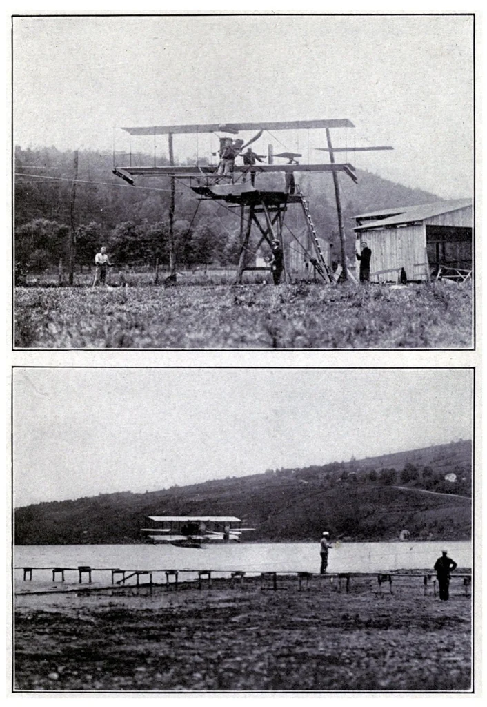 An illustration from The Curtiss Aviation Book, 1912, leaf 161